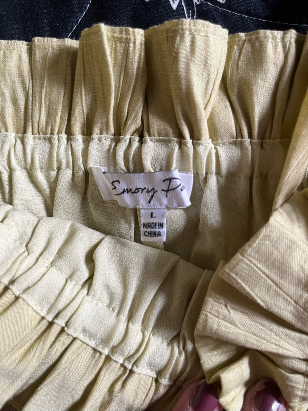 Emory Park Pale Yellow Smocked Waist Skirt